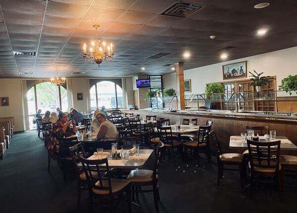 Early “Quick Lunch” in one of the many dining rooms at the Plaza Restaurant & Oyster Bar in Thomasville, Georgia.
(Bob Townsend for The Atlanta Journal-Constitution)