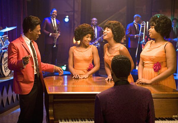 (Left to right) Eddie Murphy as James "Thunder" Early, Anika Noni Rose as Lorrell, Beyonce Knowles as Deena and Jennifer Hudson as Effie in 'Dreamgirls.'