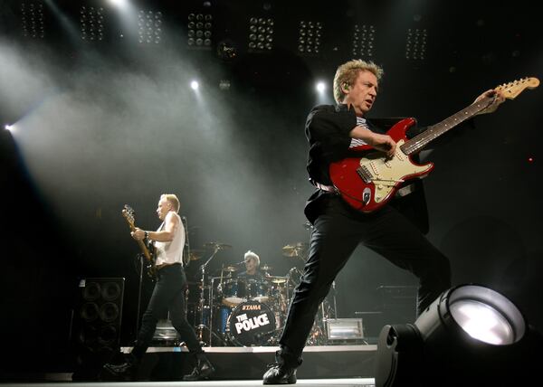 On Nov. 7, 2007, the Police, including bassist/lead vocalist Sting, drummer Stewart Copeland,and guitarist Andy Summers performed at Philips Arena to a sold-out crowd during leg II of their North American tour. (JENNI GIRTMAN/STAFF)