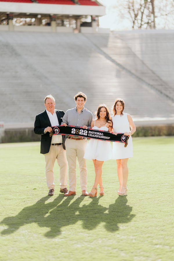 The Satisky family at daughter Aly's graduation in May 2022.