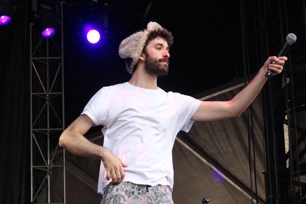  AJR singer Jack Met is a kooky presence onstage. Photo: Melissa Ruggieri/AJC