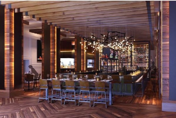  A rendering of the bar at South City Kitchen Avalon. / Rendering provided by Fifth Group Restaurants