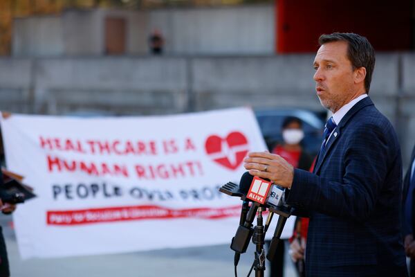 Doug Shipman, Atlanta City Council President, speaks during a press conference; he expressed his disappointment with closing the vital Medical Center. Miguel Martinez / miguel.martinezjimenez@ajc.com