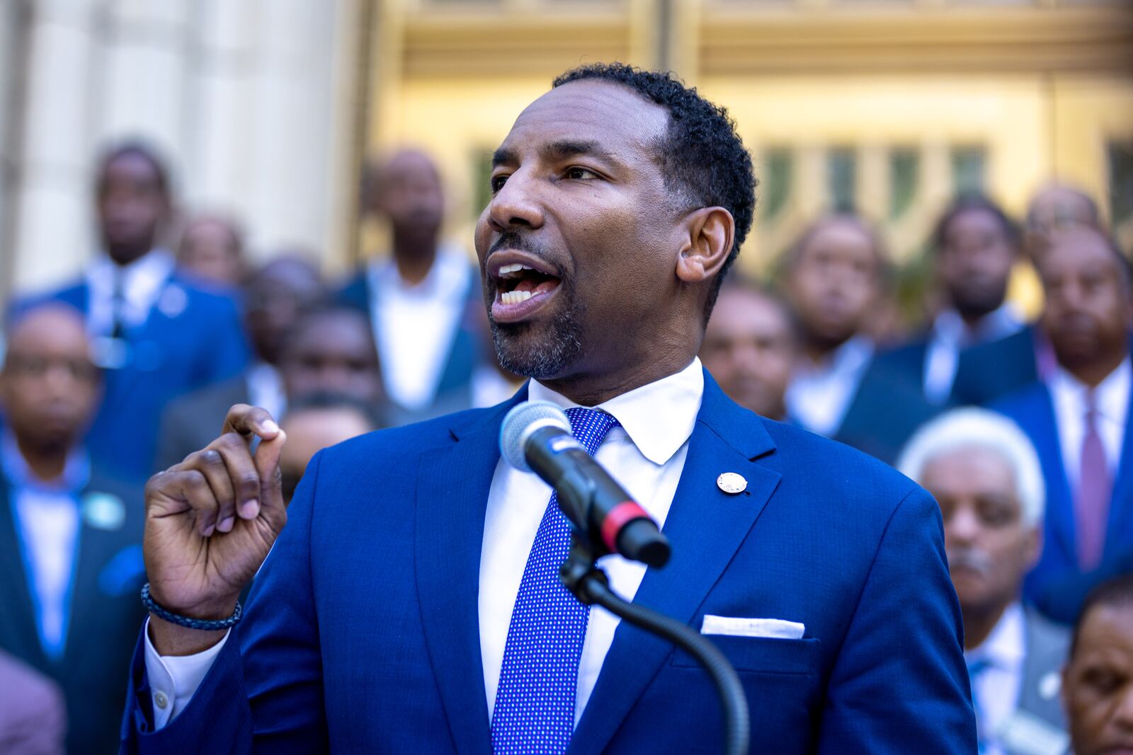 Atlanta Mayor Andre Dickens has championed construction of a public safety training center, saying the DeKalb County facility will provide world-class training to officers and firefighters who now use outdated facilities. The left-leaning Atlanta City Council has also shown its support for the complex on numerous occasions. (Arvin Temkar / arvin.temkar@ajc.com)