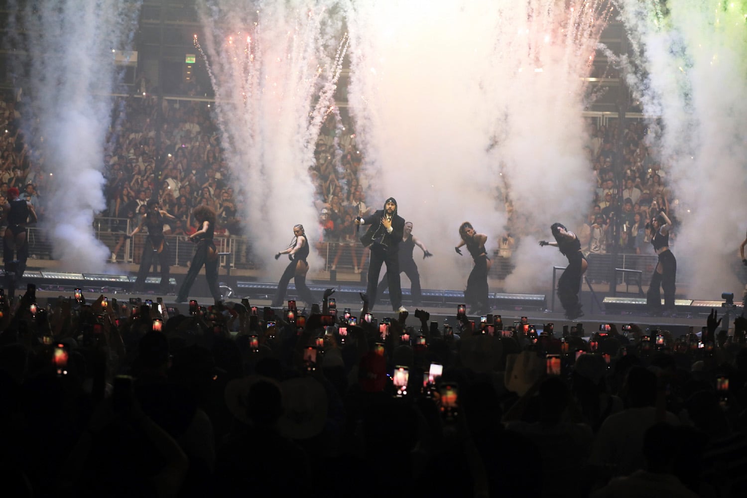 Puerto Rican superstar Bad Bunny rocked sold out State Farm Arena on Tuesday, May 14, 2024 on his Most Wanted Tour.
Robb Cohen for the Atlanta Journal-Constitution