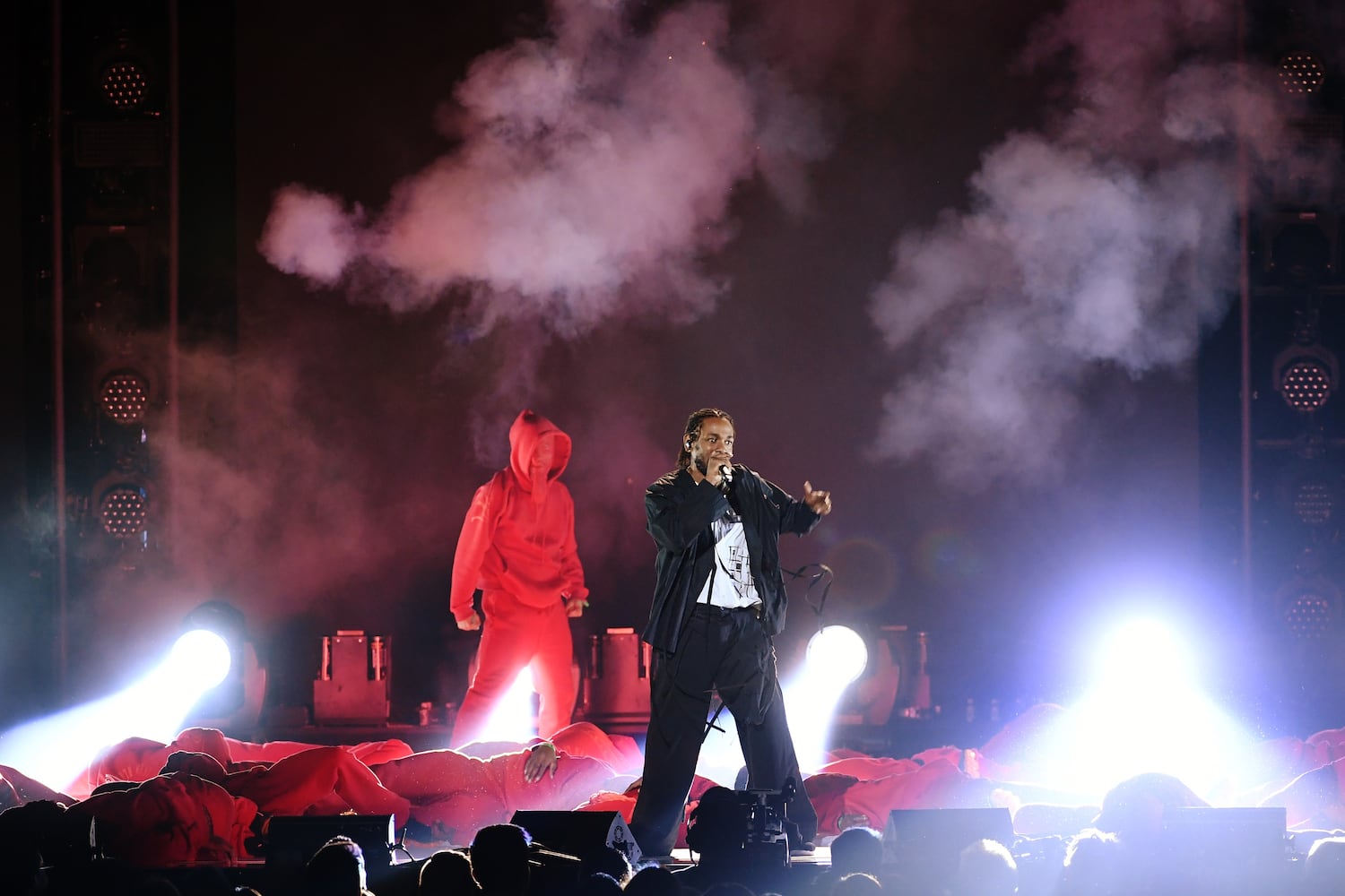 Photos: Kendrick Lamar opens Grammys with The Edge, Bono, Dave Chappelle