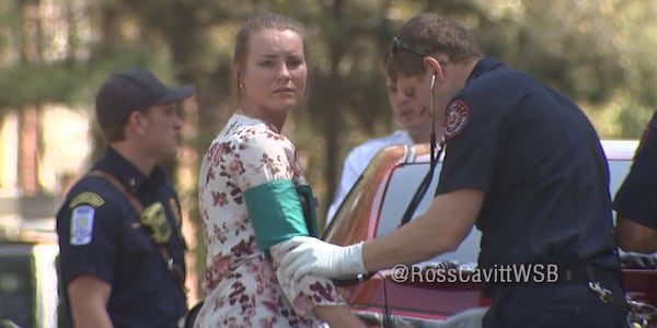 This woman was injured Wednesday in a stabbing in Smyrna. (Credit: Channel 2 Action News)