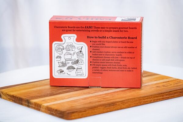 With so many people creating cheese boards and charcuterie plates, Emily G’s offers help in the form of a kit that includes three flavors of jams and step-by-step directions right on the package. Courtesy of Pete Massey