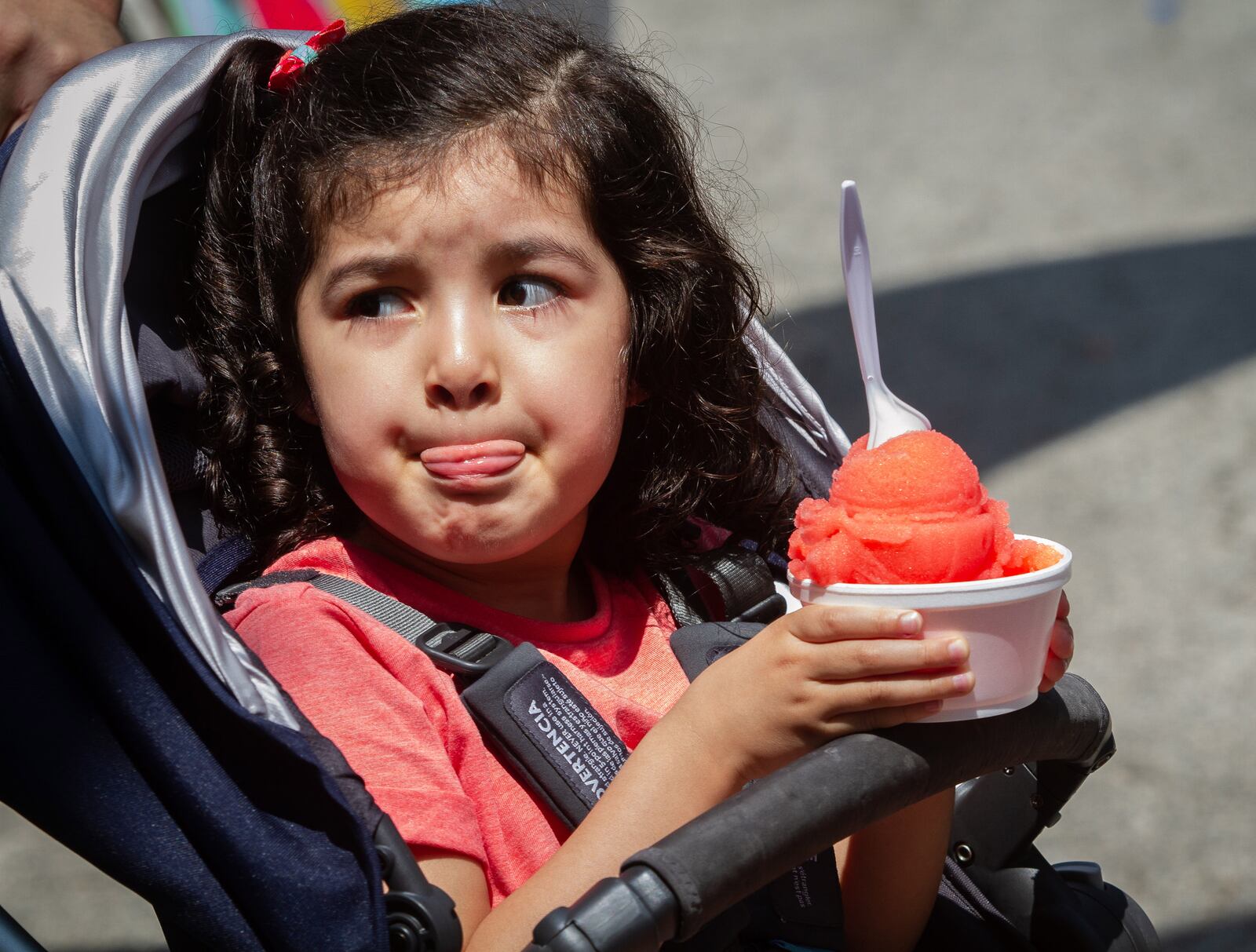 Hanna Ponce enjoyed a frozen treat during the Atlanta Ice Cream Festival in 2019. STEVE SCHAEFER/AJC file