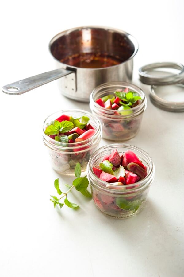 Mint and Chili Sweet Pickled Rhubarb. (Mette Nielsen)