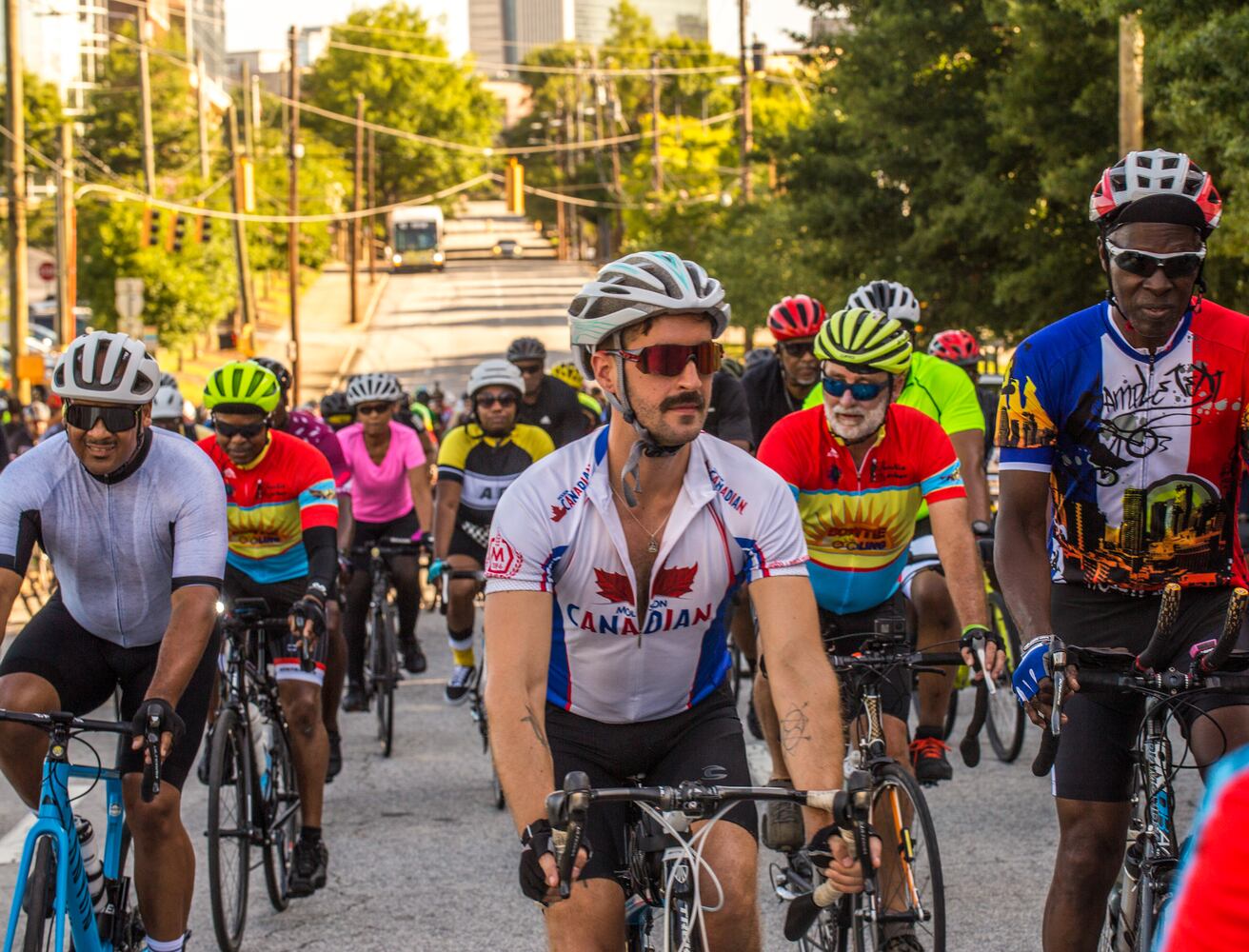 John Lewis memorial bike ride on the anniversary of his death.