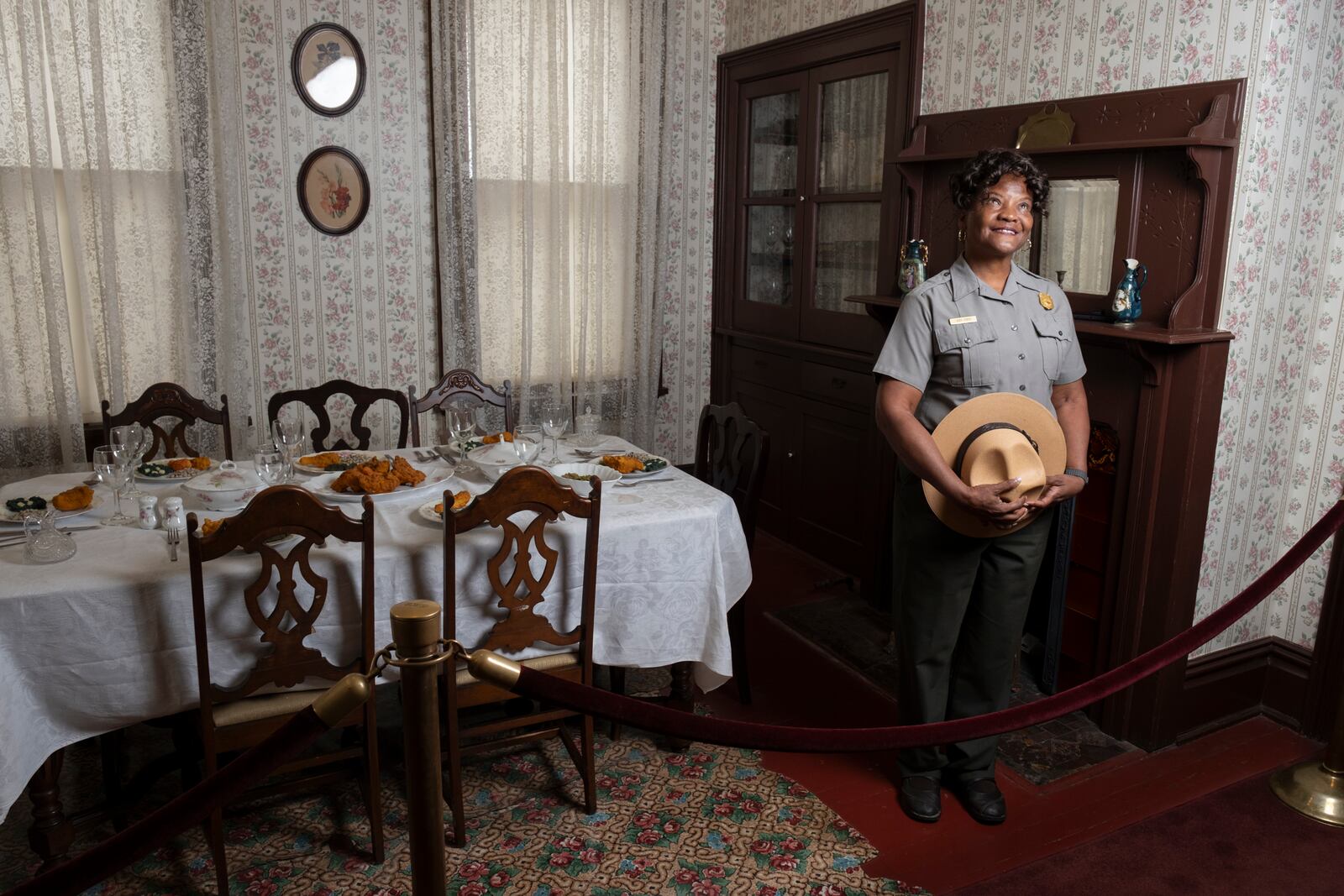 Judy Forte, superintendent of the Martin Luther King, Jr. National Historic Park, is retiring at the end of 2023. She was photographed in the King birth home  Wednesday, Nov. 15, 2023.   (Ben Gray / Ben@BenGray.com)