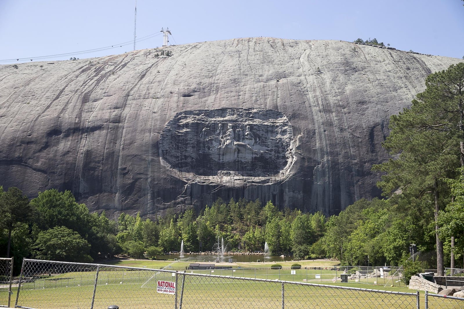 The carving on Stone Mountain is considered the largest Confederate memorial in the world. (ALYSSA POINTER/ALYSSA.POINTER@AJC.COM)