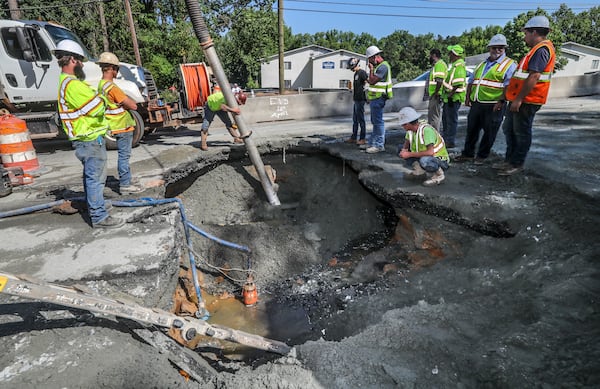 A large portion of Buford Highway was shut down following a road surface collapse in Brookhaven last May.
