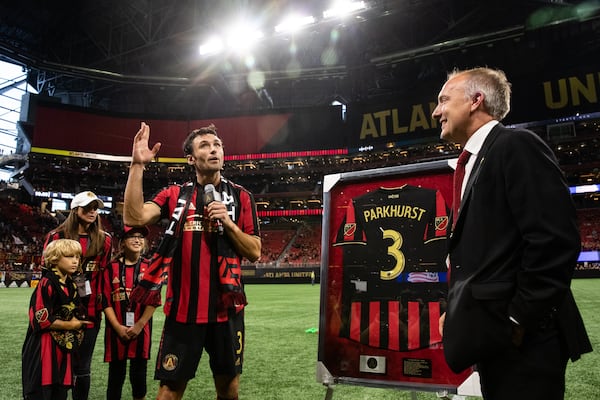 During the match at Mercedes-Benz Stadium in Atlanta, Georgia, on Sunday October 6, 2019. (Photo by Jacob Gonzalez/Atlanta United)