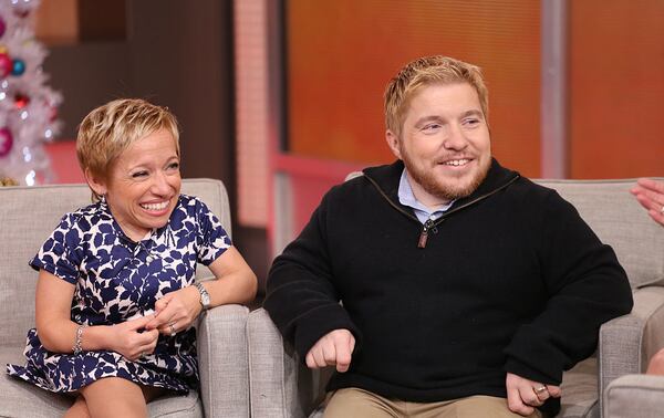 Dr. Jen Arnold and her husband, Bill Klein, of ‘The Little Couple’ reality TV series are pictured here when they visited ‘Good Morning America’  in December of 2014.