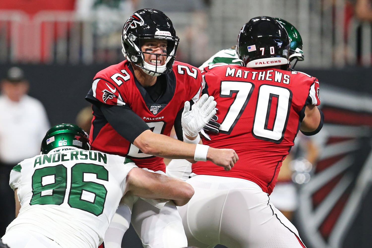 Photos: Falcons host Jets in third exhibition game