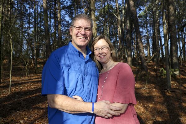 Republican U.S. Rep. Barry Loudermilk of Cassville and his wife, Desiree, in Feb. 2018. ALYSSA POINTER/ALYSSA.POINTER@AJC.COM