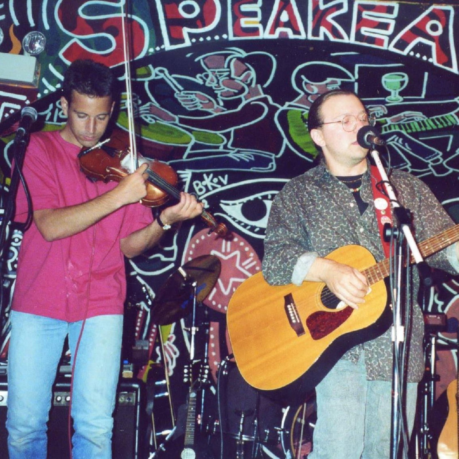 Daniel Pearl, left, and Todd Mack performing together in the 1990s.