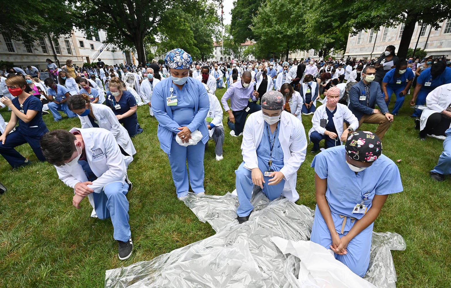 Photos: White Coats for Black Lives demonstration at Emory