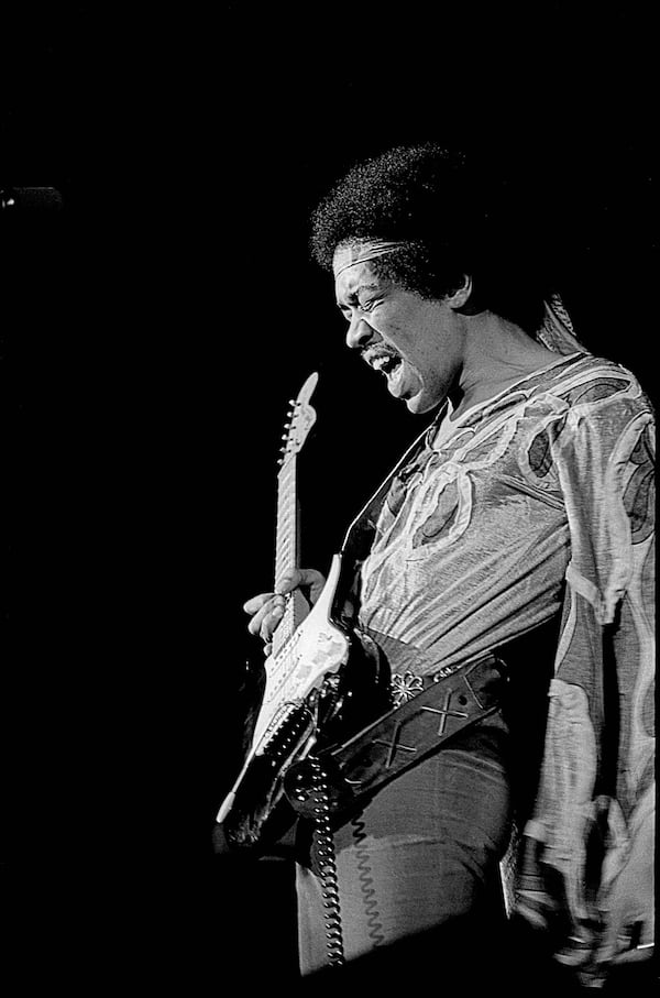 Hendrix during his Atlanta Pop Festival performance. Photo: Sam Feinsilver / Authentic Hendrix, LLC.