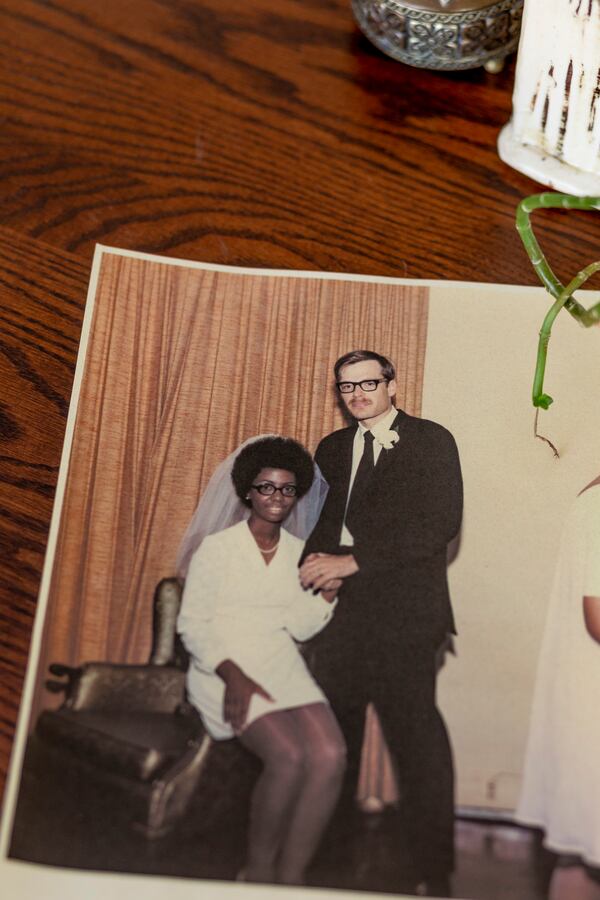 A photo of John and Betty Sanford, on their wedding day in 1971. Their marriage brought an end to Georgia's law forbidding interracial marriage and this year they celebrate their 50th wedding anniversary. 
SYLVIA JARRUS FOR THE ATLANTA JOURNAL-CONSTITUTION