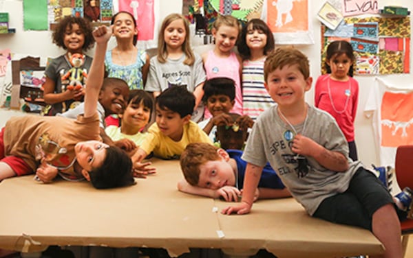 Kids at the High Museum of Art camp use their artwork to create a fictional world.