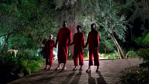 This image released by Universal Pictures shows a scene from Jordan Peele's upcoming film, "Us," which will make its world premiere at the South by Southwest Film Festival. 