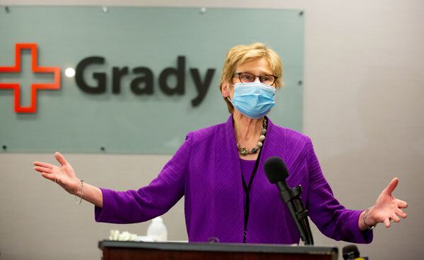 In this file photo, Georgia Department of Public Health Commissioner Kathleen Toomey talks about Georgians aligned with the anti-vaccination movement harassing health care workers and disrupting several recent drives to boost the state's inoculation rate against the coronavirus. “It’s wrong. It’s absolutely wrong,” Toomey said. (Steve Schaefer/Atlanta Journal-Constitution/TNS)