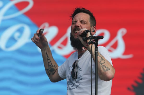 Band of Horses' Ben Bridewell performs on day three of the Austin City Limits Music Festival's second weekend on Saturday, Oct. 10, 2021, in Austin, Texas. (Photo by Jack Plunkett/Invision/AP)