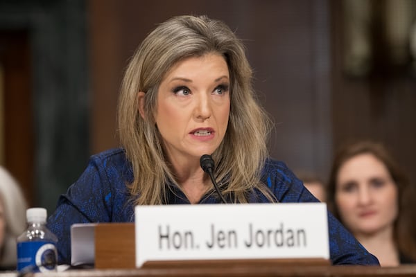 Georgia Sen. Jen Jordan, D-Atlanta, testifies before the Senate Judiciary Committee on April 9, 2019. Photo courtesy of the U.S. Senate Photographic Studio.