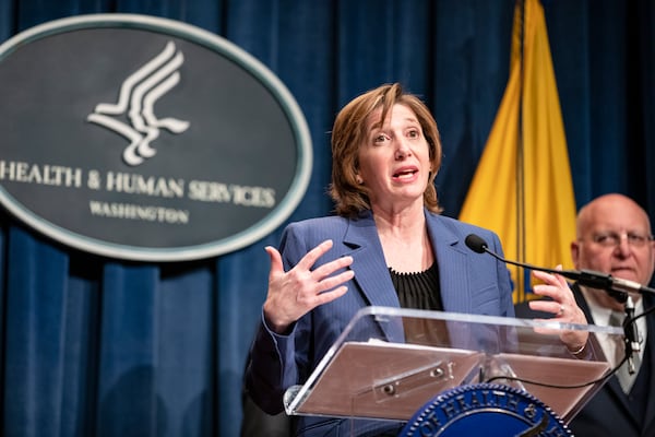 National Center for Immunization and Respiratory Diseases Director Nancy Messonnier speaks during a press conference Jan. 28, 2020, at the Department of Health and Human Services on the coordinated public health response to the 2019 coronavirus (2019-nCoV). (Getty Images)