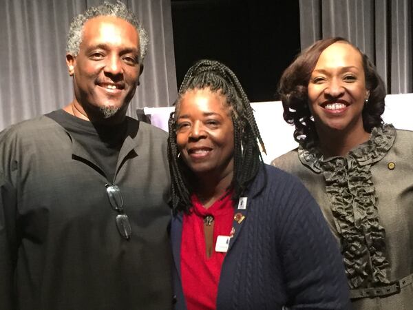 Howard University professor Greg Carr, alumnus Cheryl Riley and associate director of admissions Tammy McCants.