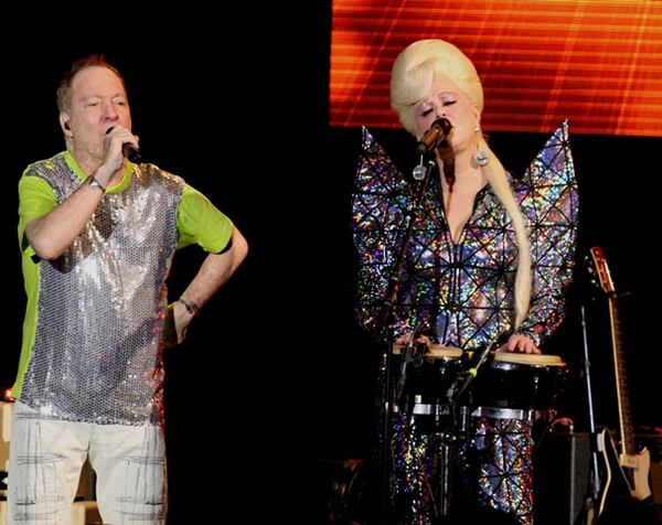 Fred Schneider and Cindy Wilson of The B-52s performed at Cadence Bank Amphitheatre at Chastian Park on Sept. 7, 2019. Photo: Melissa Ruggieri/Atlanta Journal-Constitution