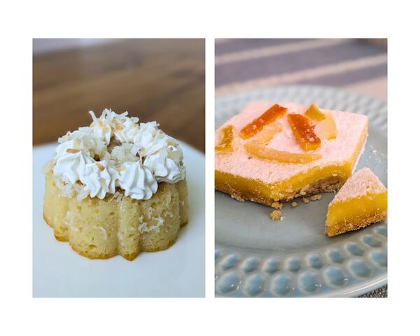 Coconut cake and lemon bars. (Courtesy of Julie Medina Everingham)