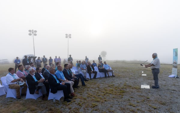 Georgia Public Service Commission Commissioner Lauren “Bubba” McDonald speaks at a ceremony at Plant Vogtle, in Burke County near Waynesboro, on Monday, July 31, 2023. The ceremony marked Unit 3 officially entering commercial service Monday. Unit 3 makes history as the first nuclear reactor built from scratch in the U.S. in more than three decades. (Arvin Temkar / arvin.temkar@ajc.com)