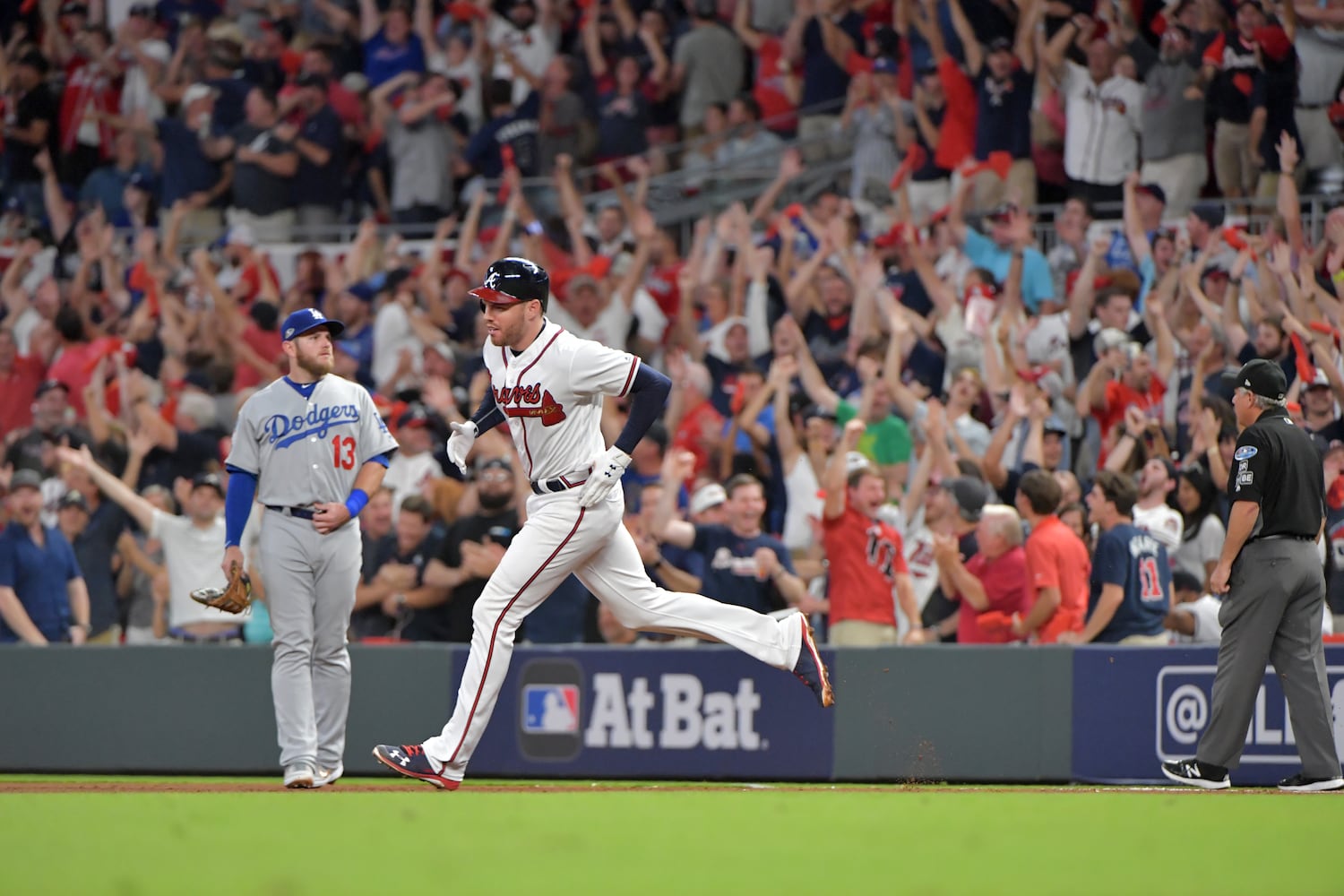 Photos: Acuna, Freeman lead Braves to playoff win over Dodgers