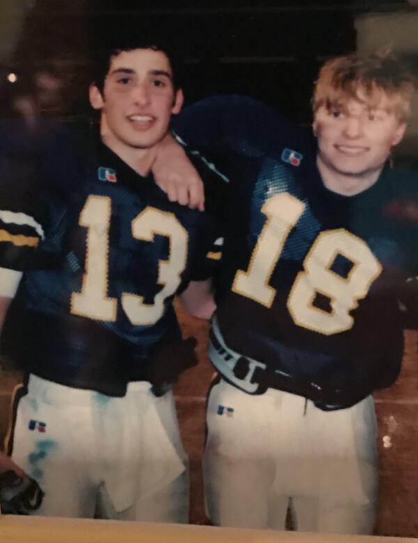 Chris Ashkouti and Sean McVay (right), who’s now the coach of the Los Angeles Rams, were teammates at Marist School in Brookhaven. 