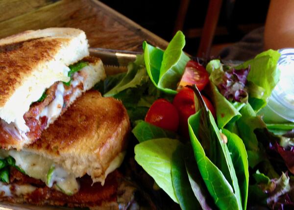 At Arroyo Grande's Comfort Market, the grilled cheese options include this bacon-tomato-jam version, as well as a chicken-artichoke melt and jalapeno popper inspired version. (Jackie Burrell/Bay Area News Group/TNS)