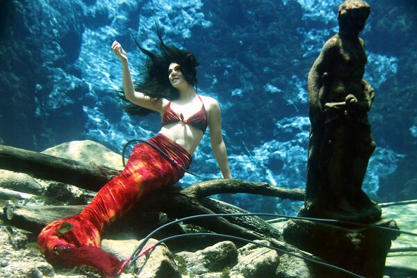 Mermaids have been performing daily shows at Florida's Weeki Wachee Springs since 1947.
Courtesy of Visit Florida