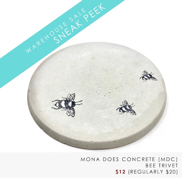 Coasters by Mona Does Concrete are $12 during Beehive's fall warehouse sale.