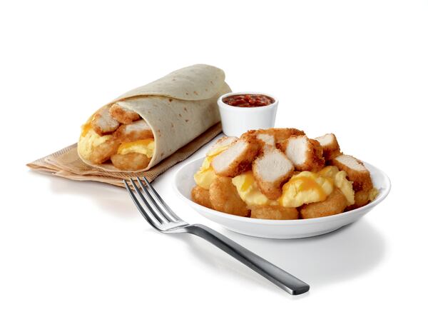 Hash Brown Scramble now available nationwide as breakfast bowl or burrito (Photo via Chick-fil-a)