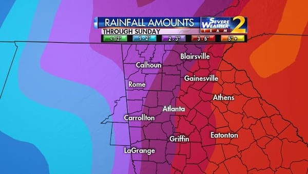 A 10-day stretch of rain is expected to lower temperatures to the 80s the rest of this week.