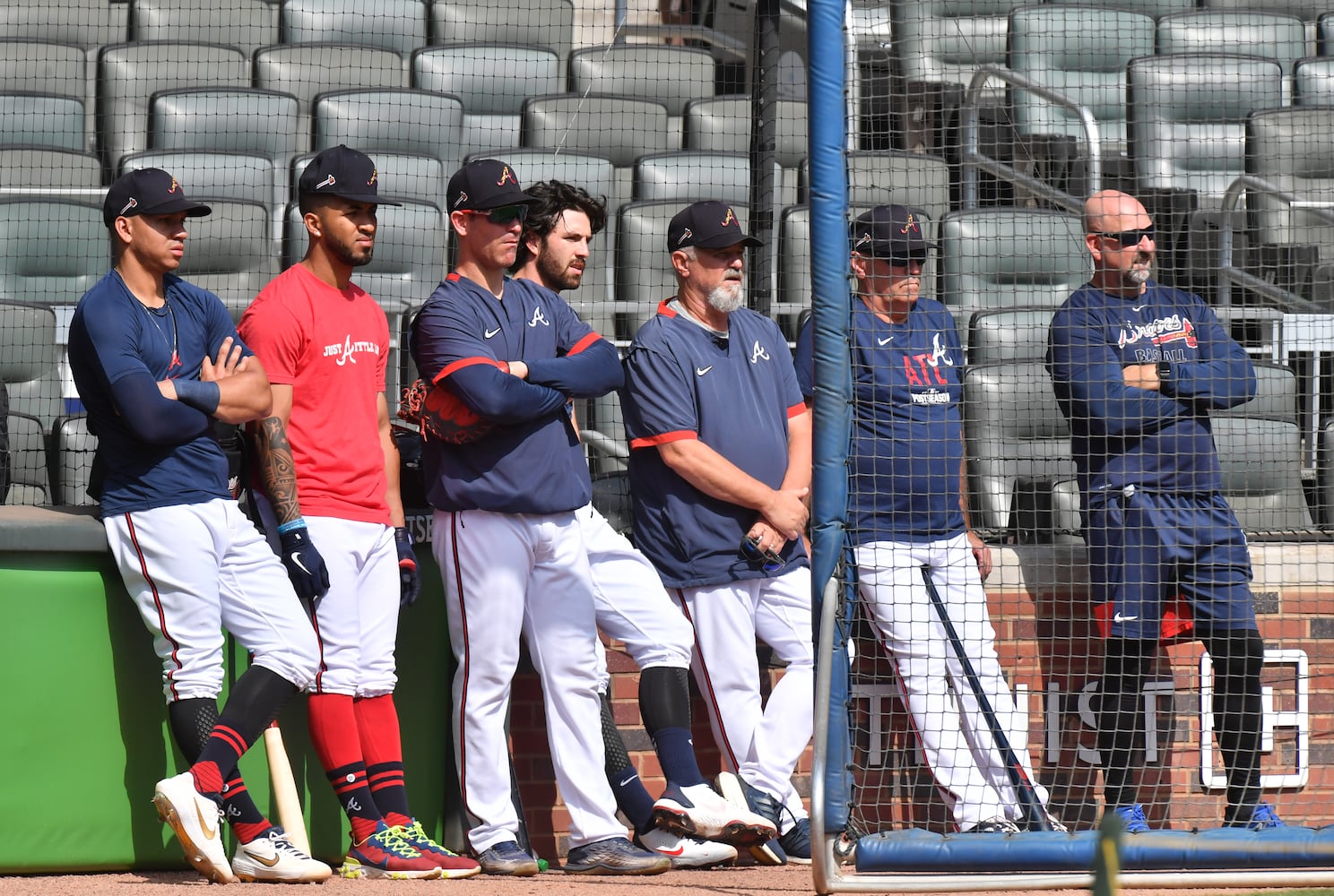 Atlanta Braves workout prior to NLCS