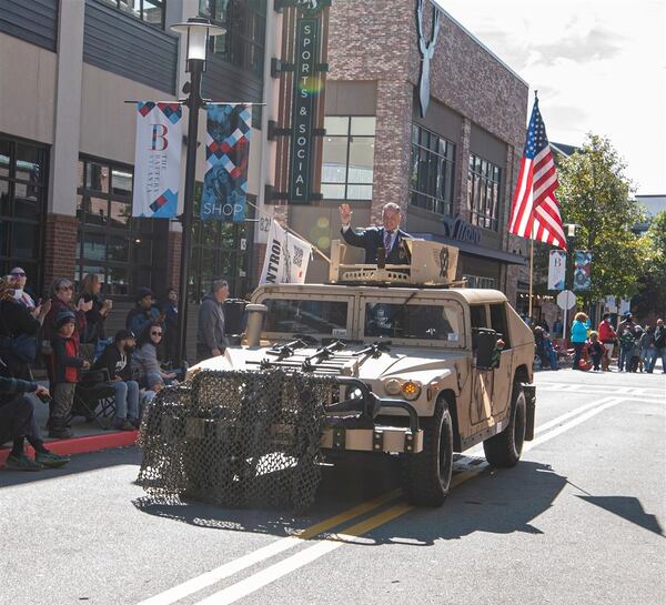 The parade at The Battery Atlanta is always a popular event to honor veterans and active-duty media. 
(Courtesy of The Battery)