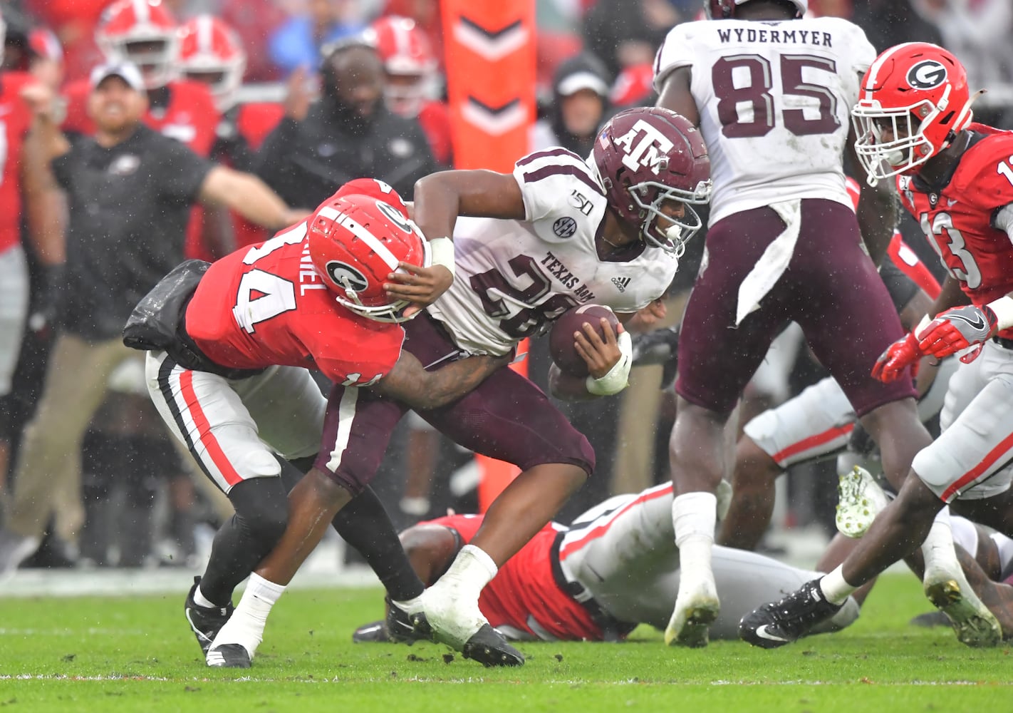 Photos: Bulldogs tested by Aggies in the rain in Athens