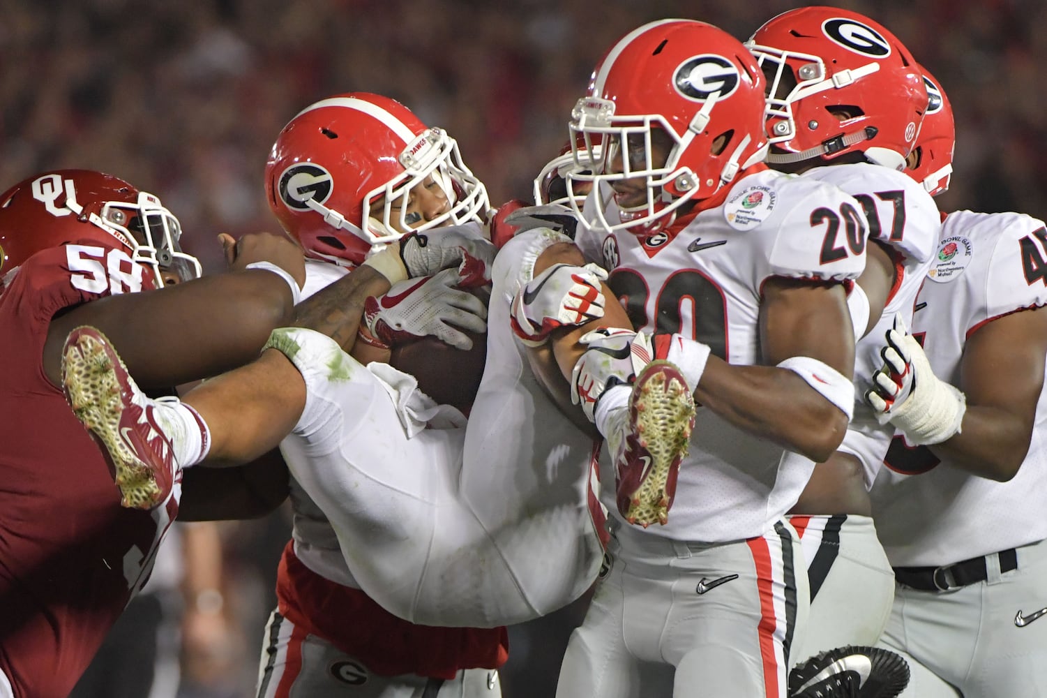 Photos: Bulldogs outlast Sooners in Rose Bowl