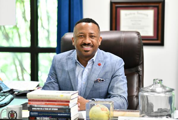 April 21, 2021 Atlanta - Morris Brown's president Dr. Kevin E. James at Morris Brown College on Wednesday, April 21, 2021. (Hyosub Shin / Atlanta Journal-Constitution)