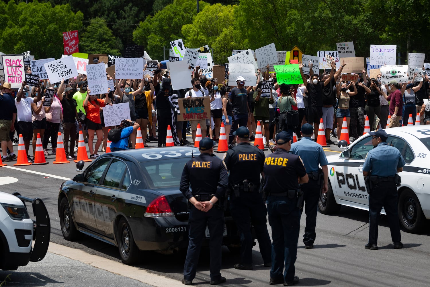 PHOTOS: Protesters gather at Gwinnett Place Mall