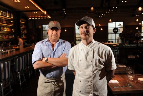 121210-ATLANTA-GA-John Kessler's best of 2012 at The Optimist with owner Ford Fry and chef Adam Evans on Monday December 10, 2012. (BECKY STEIN) Andy Cohen dined at the Optimist earlier this year. CREDIT: ajc.com